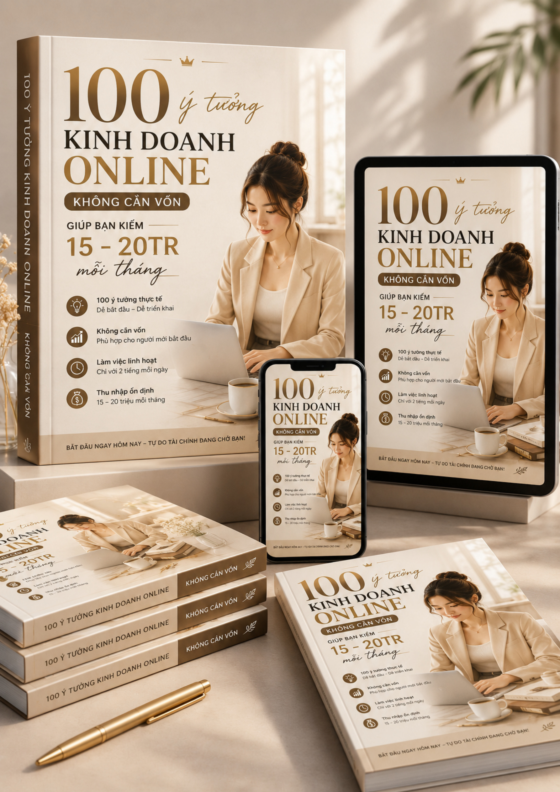 Bìa ebook 100 Ý Tưởng Kinh Doanh Online